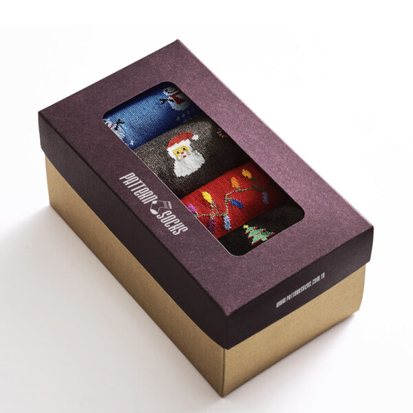 Kutu Kapak Pencereli Çorap Kutusu