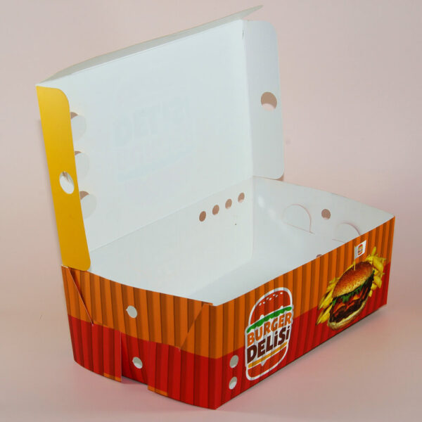 İnce Karton Hamburger Kutusu